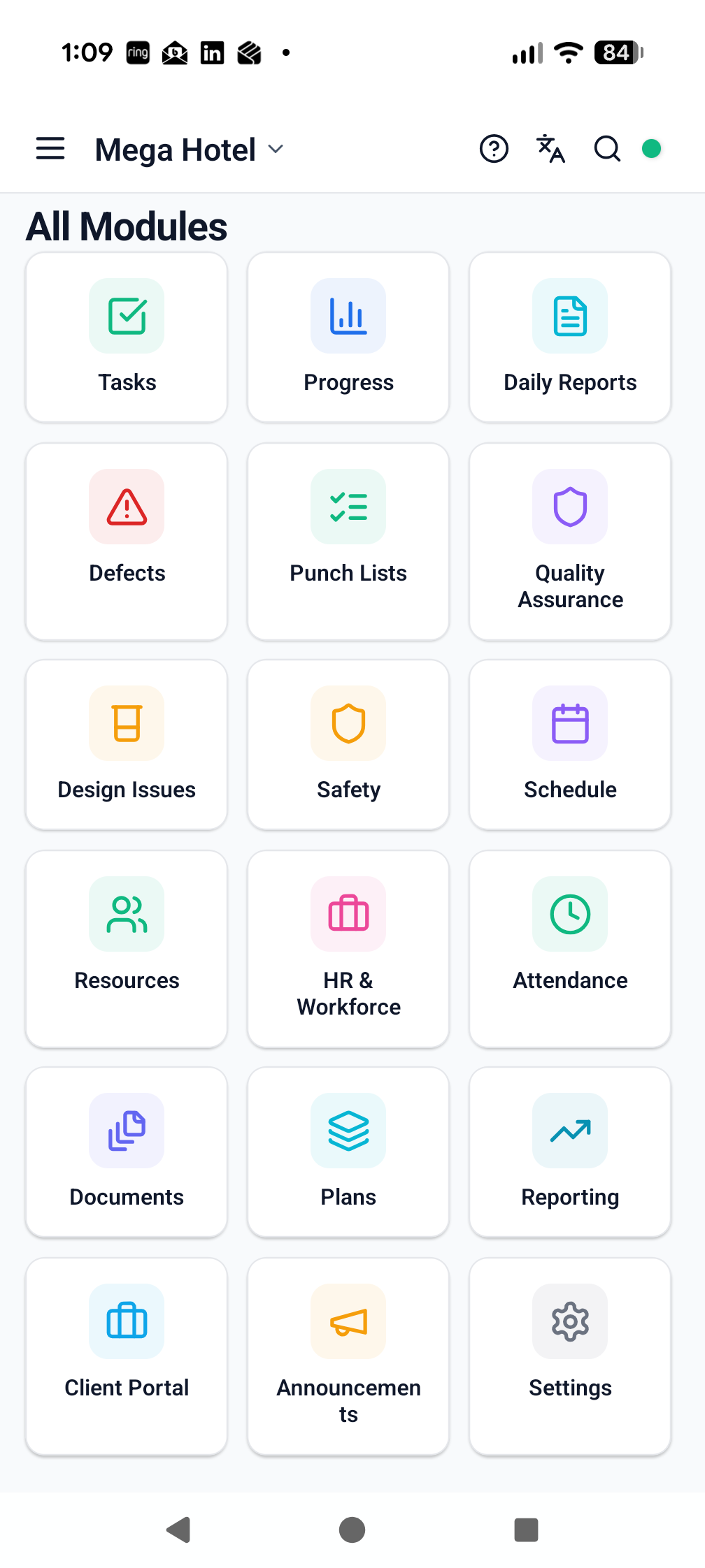 ProTrac CMS English project modules